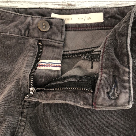 Anthropologie Pilcro and The Letterpress Serif Stone Gray Skinny Corduroy 26 - Picture 5 of 11